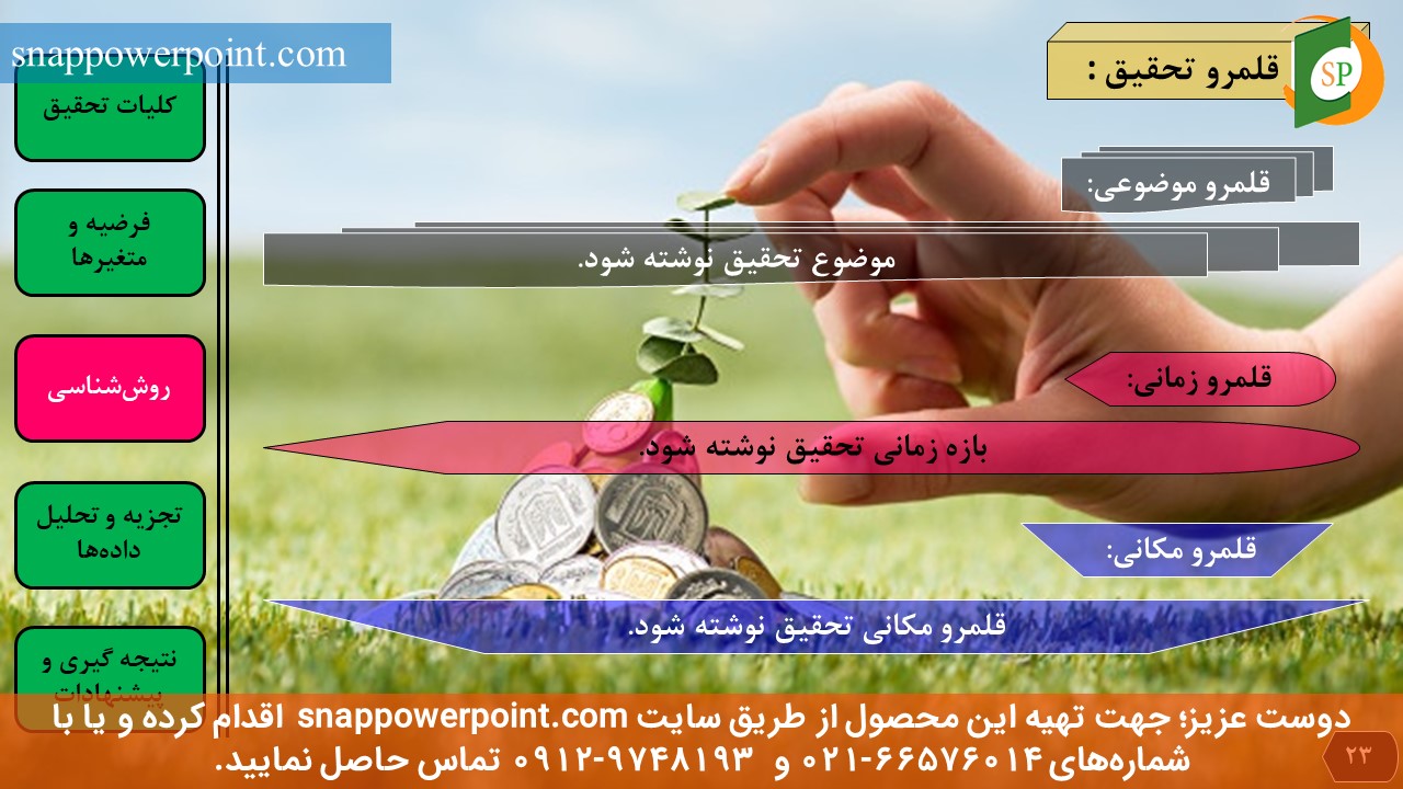 این عکس، مربوط به قالب پاورپوینت آماده پایان‌نامه اقتصاد - طرح شماره 1، گروه تخصصی اسنپ پاورپوینت می‌باشد.