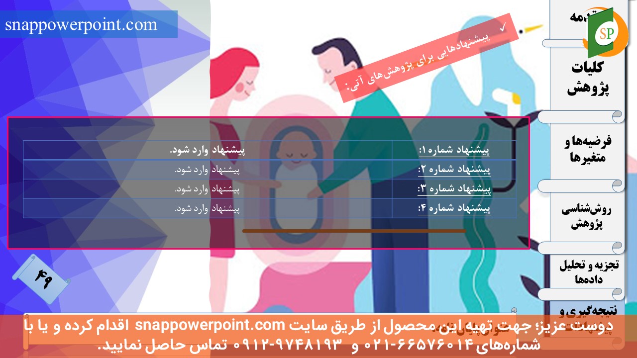 این عکس، مربوط به قالب پاورپوینت آماده پایان‌نامه بهداشت باروری - طرح ماهان، گروه تخصصی اسنپ پاورپوینت می‌باشد.